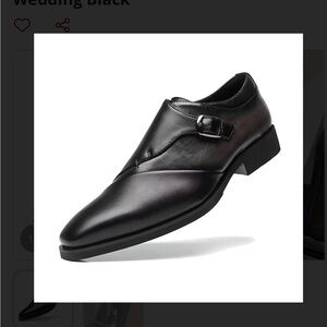 Elegant Black Leather Buckle Oxfords